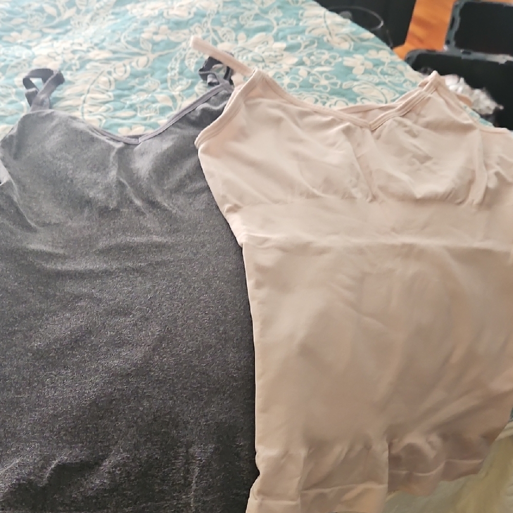 Gray and Cream Camisole Set
